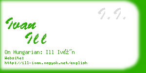 ivan ill business card